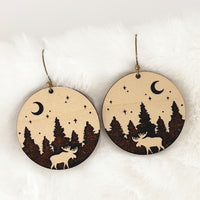 Moose Forest Earrings - Wildlife Earrings