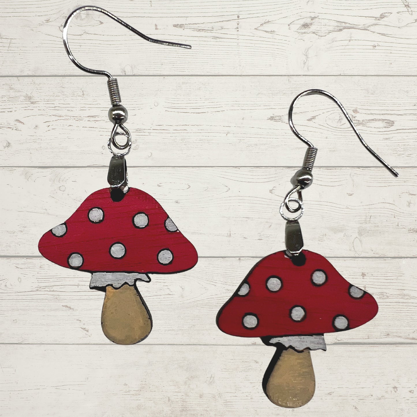 Mushroom Earrings - Cute Small Dangle Earrings