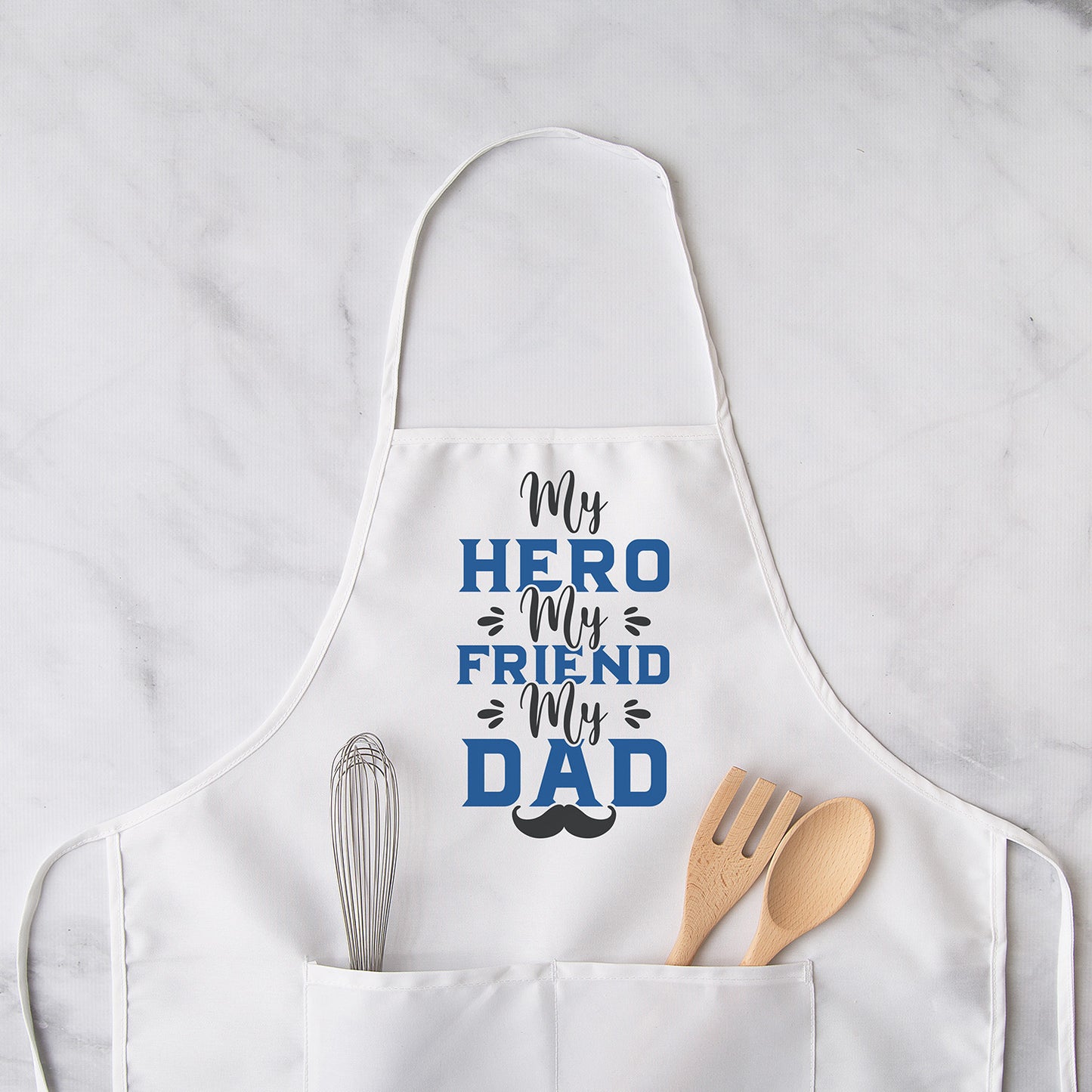 "My Hero My Friend My Dad" With Mustache Graphic