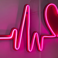 Neon Heartbeat Sign - Heartbeat Wall Decor