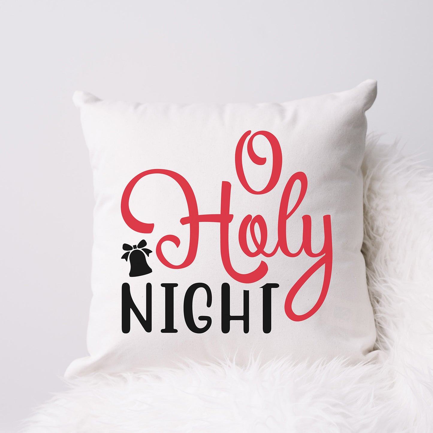 Oh Holy Night Accent Pillow in White