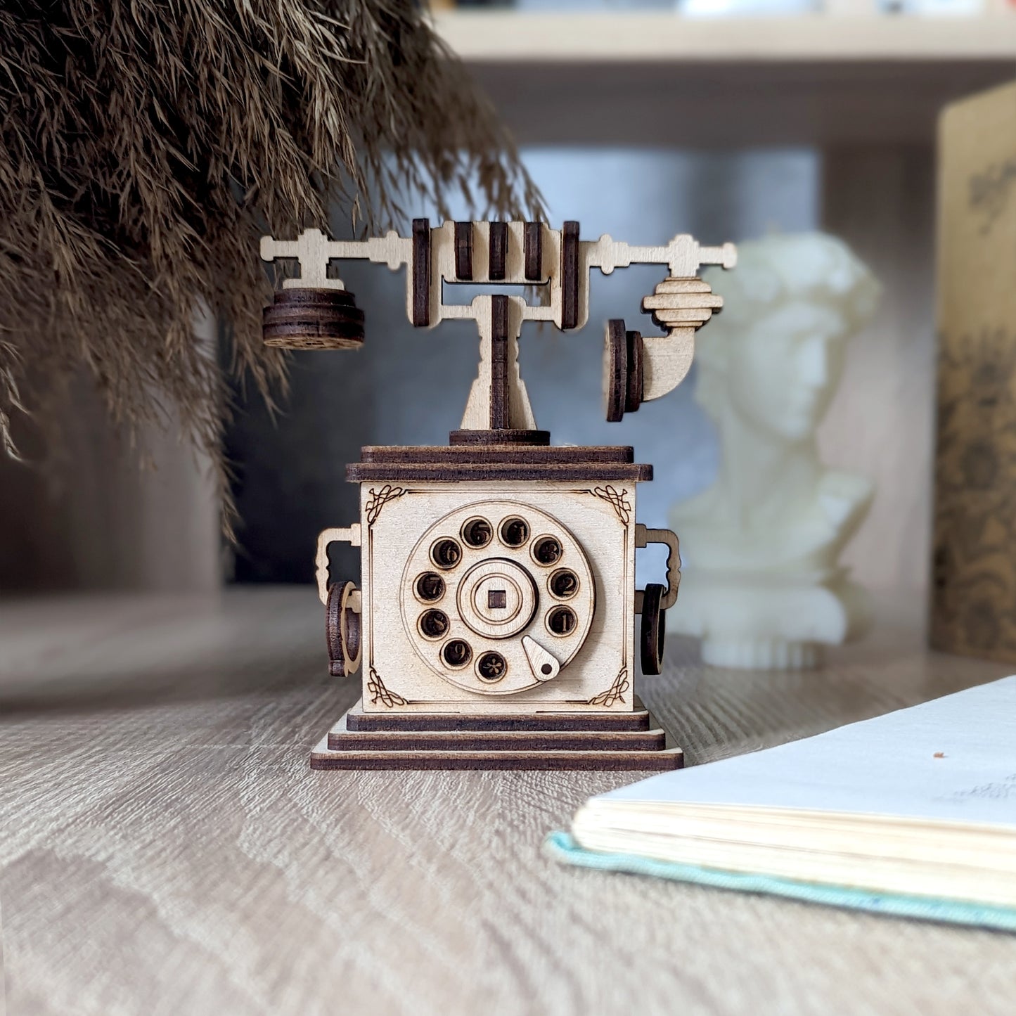 Vintage Telephone Miniature with Hidden Joins