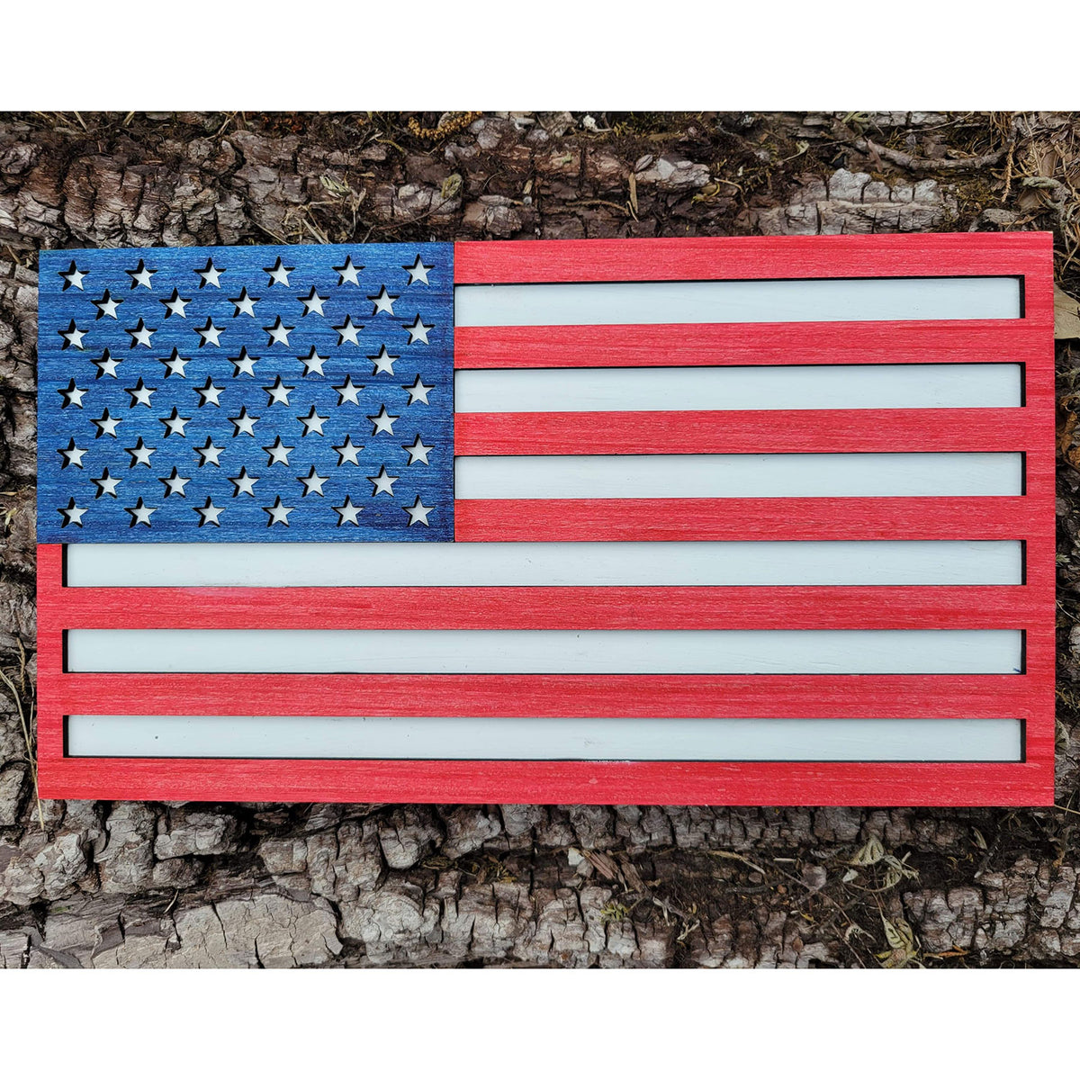 Flag Line Decocation Patriotic Layered American Flag Decoration – Glowforge Shop