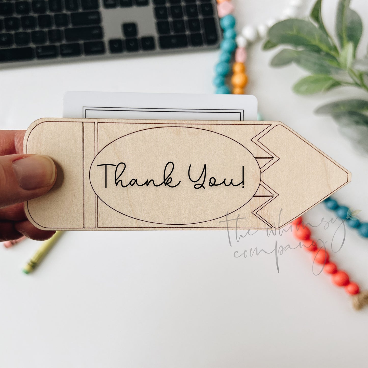 Pencil Gift Card Holder - Teacher Appreciation Gift "Thank You"