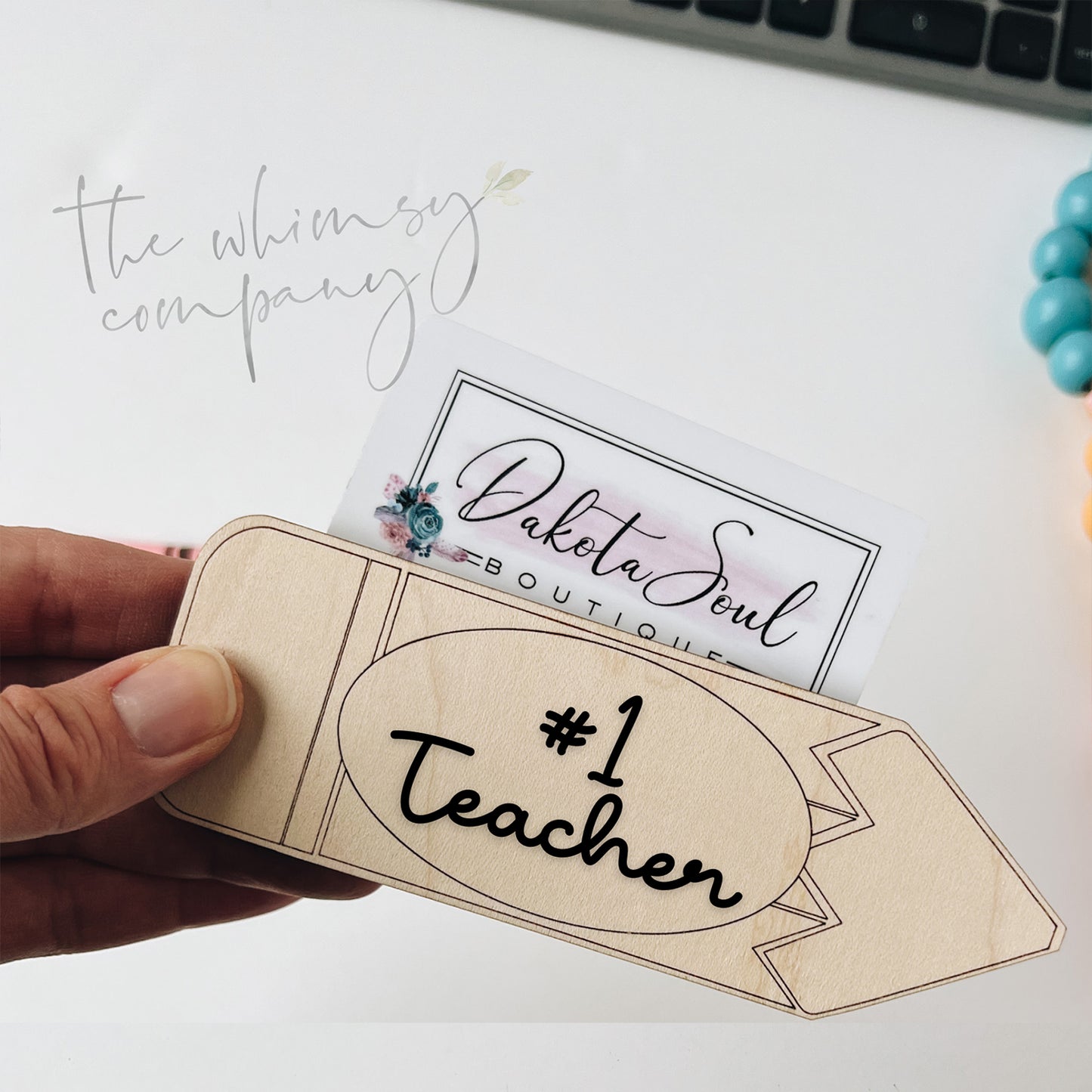 Pencil Gift Card Holder - Teacher Appreciation Gift "#1 Teacher"