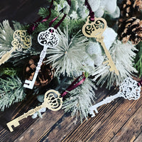 Personalizable Antique Key Christmas Ornaments (Set of 5)