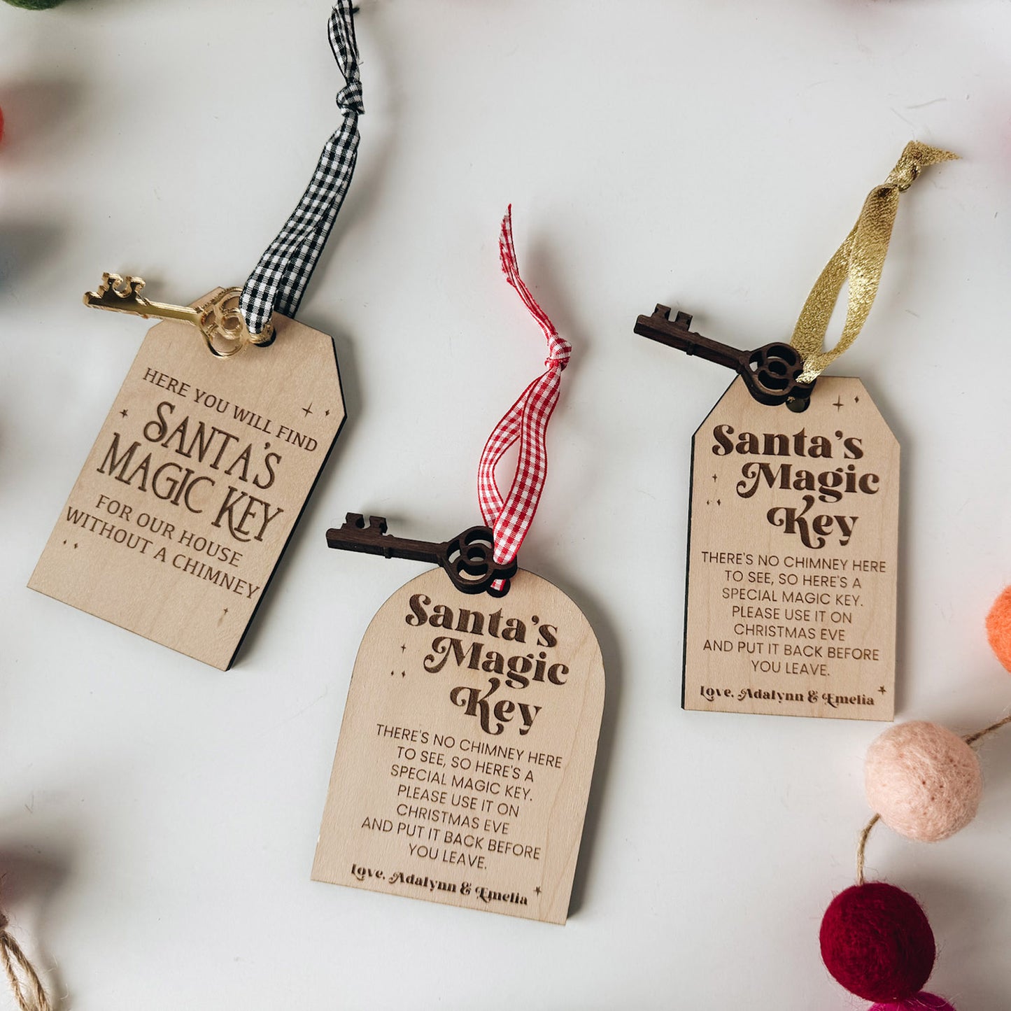 Personalizable Santa's Magic Key Tag # 1