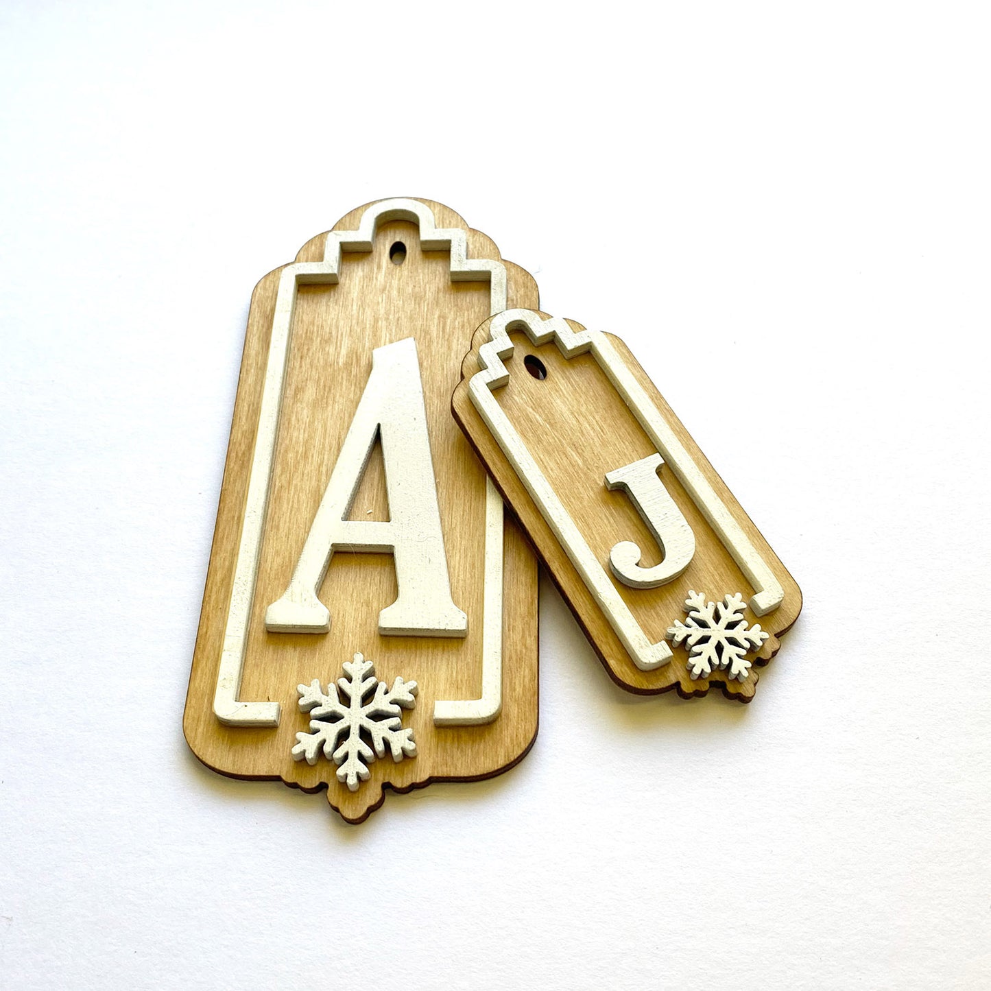 Personalizable Snowflake Christmas Gift Tags (Set of 2 Sizes)