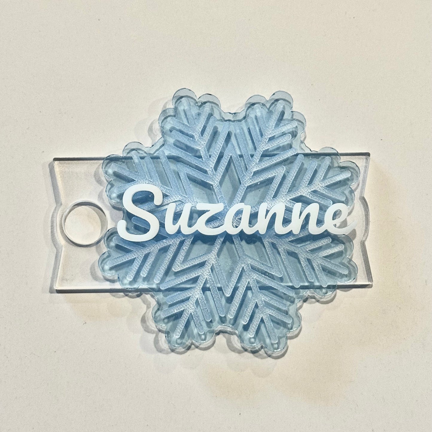 Snowflake Stanley Tag, Winter Stanley, Stanley Holiday, Stanley