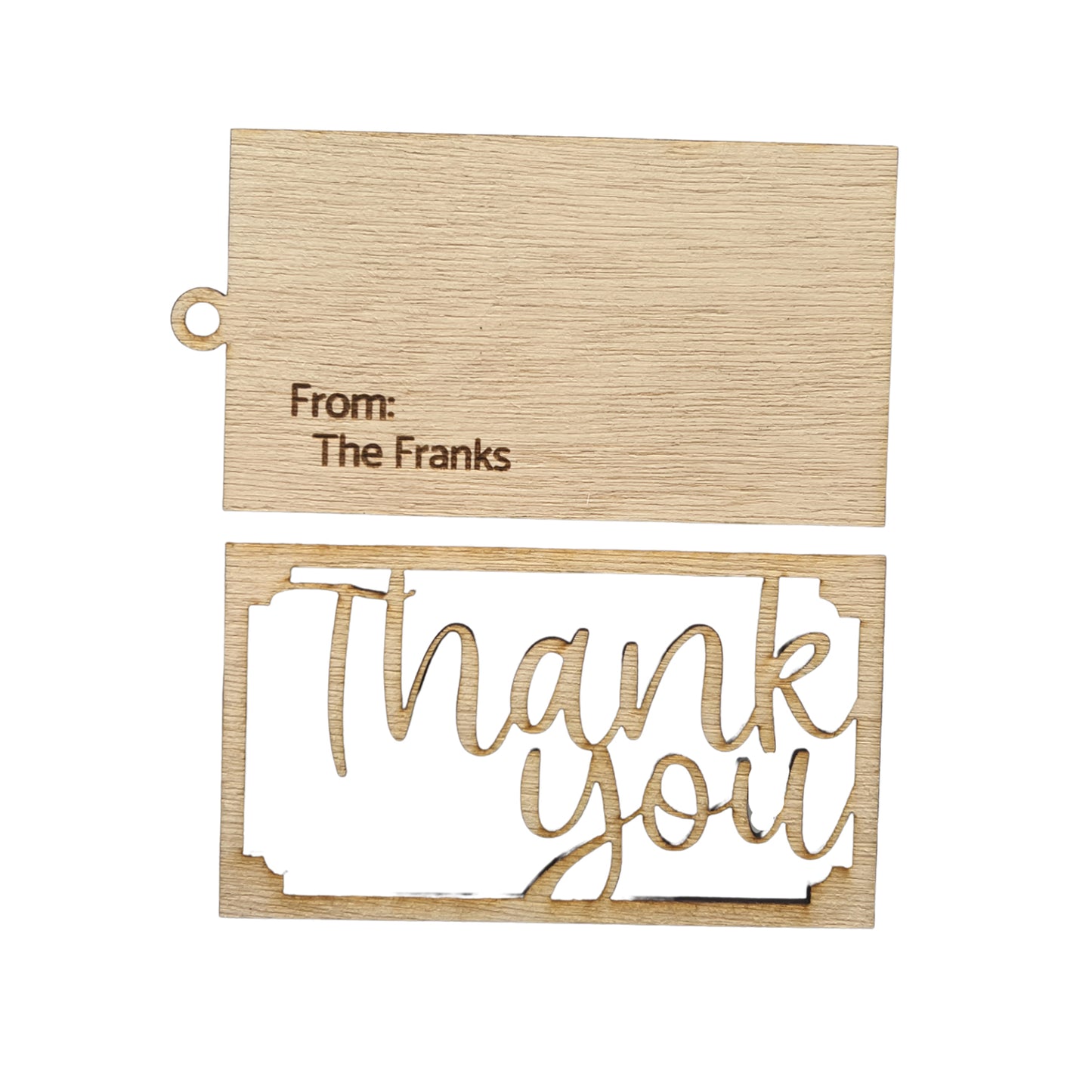 Personalized 2-Layered Thank You Gift Tag