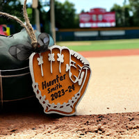 Personalized Baseball Glove Bag Tag - Baseball Ornament