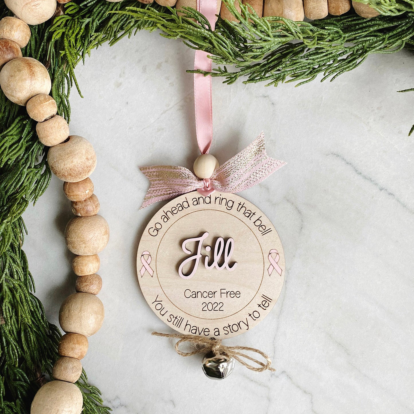 Personalized Cancer-Free Ornament - Cancer Bell Ornament