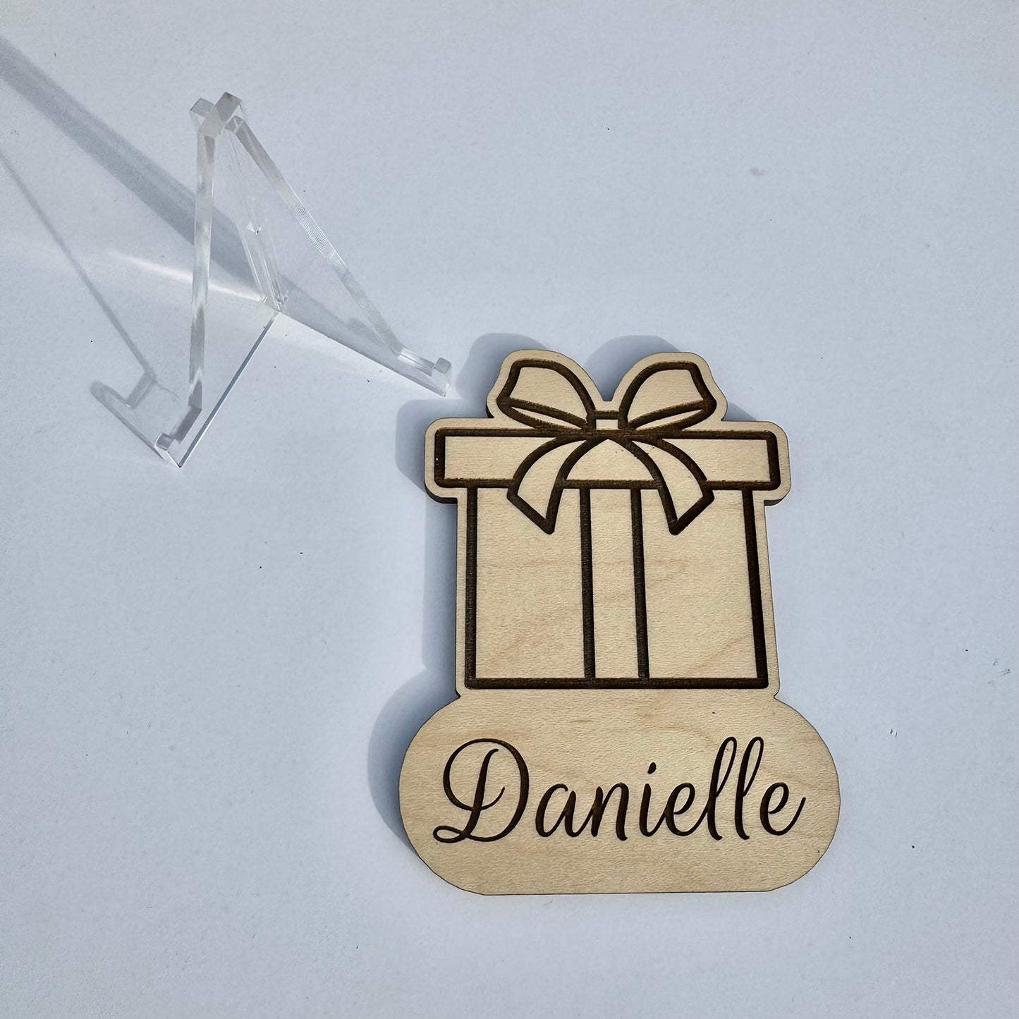 Personalized Christmas Present Name Plate & Easel