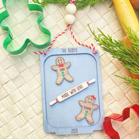 Personalized Gingerbread Family Christmas Ornament