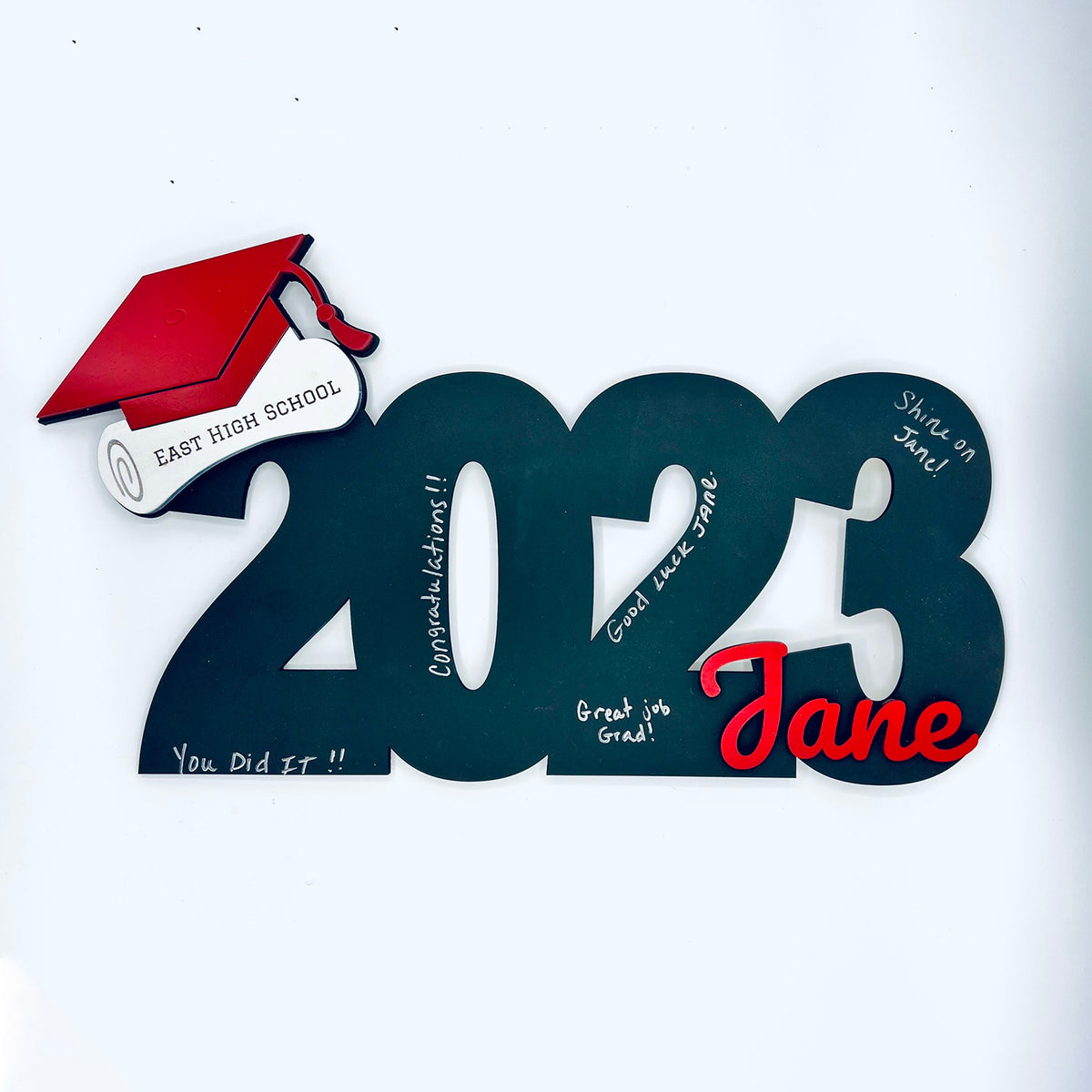 Graduation Hat Sign Personalized Graduation Cap and Year Sign - Photo Prop - Graduation Ke ...