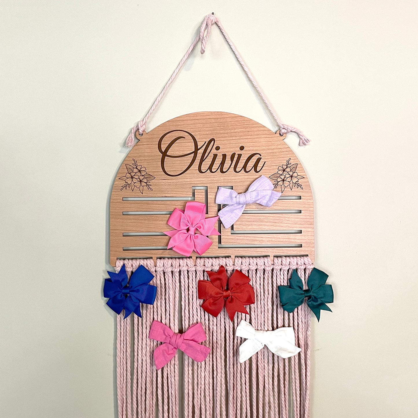 Personalized Hair Bow & Headband Hanger (Engraved)