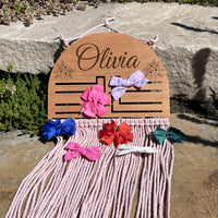 Personalized Hair Bow & Headband Hanger (Engraved)