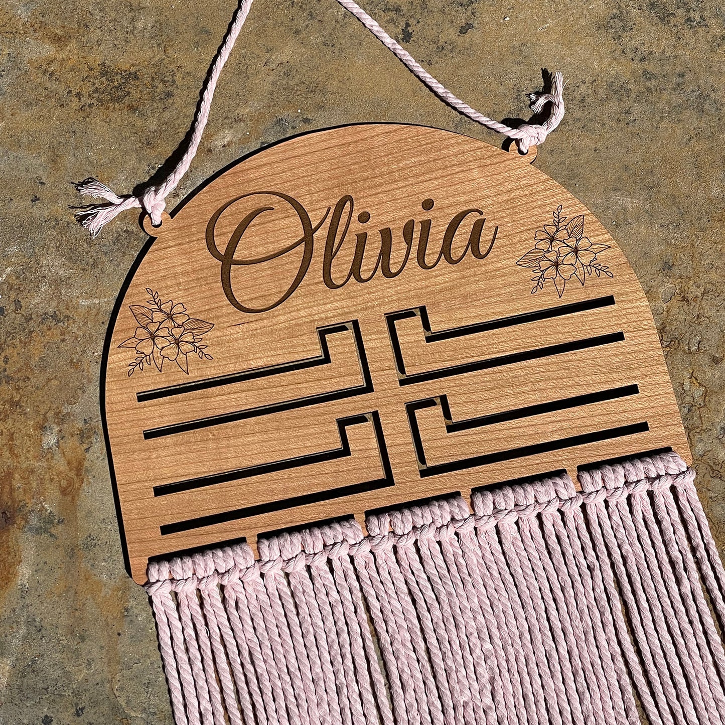 Personalized Hair Bow & Headband Hanger (Engraved)