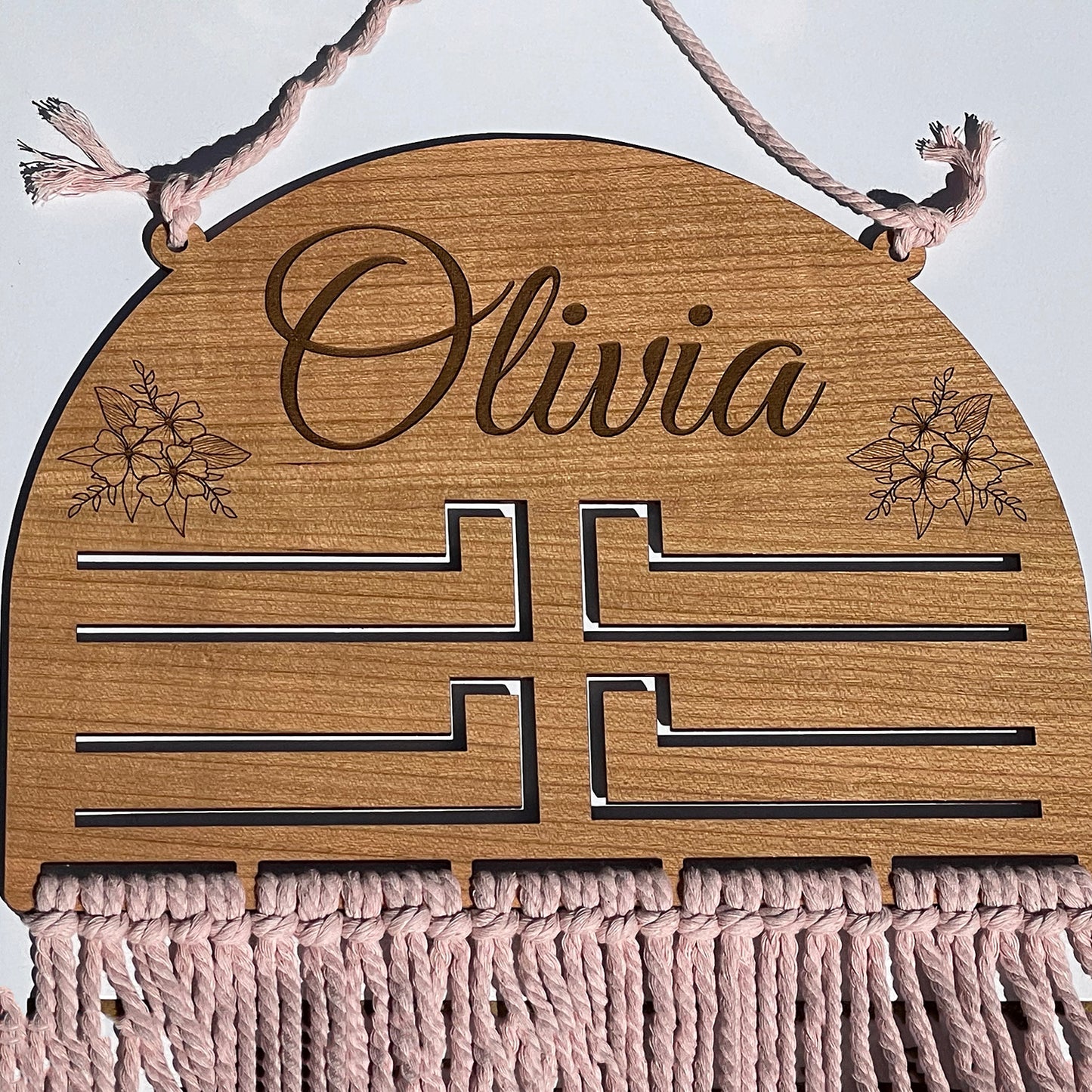 Personalized Hair Bow & Headband Hanger (Engraved)