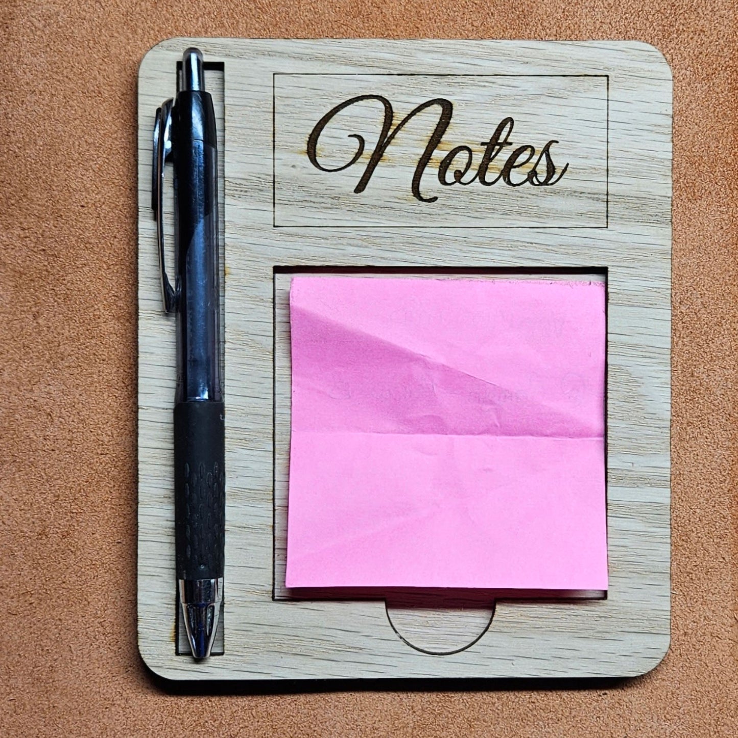 Personalized Post It Note and Pen Holder