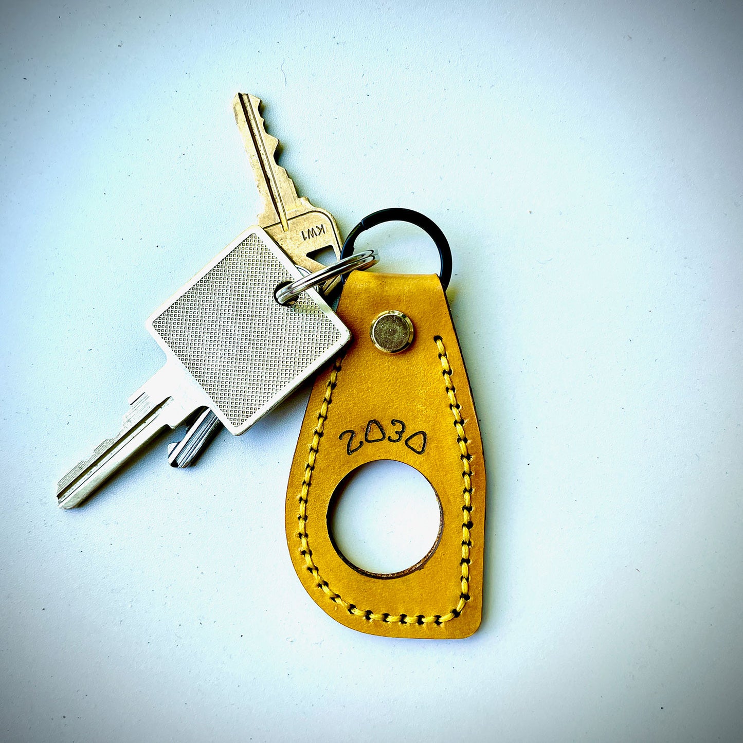 Community Personalized Ready Key Fob - Leather Keychain