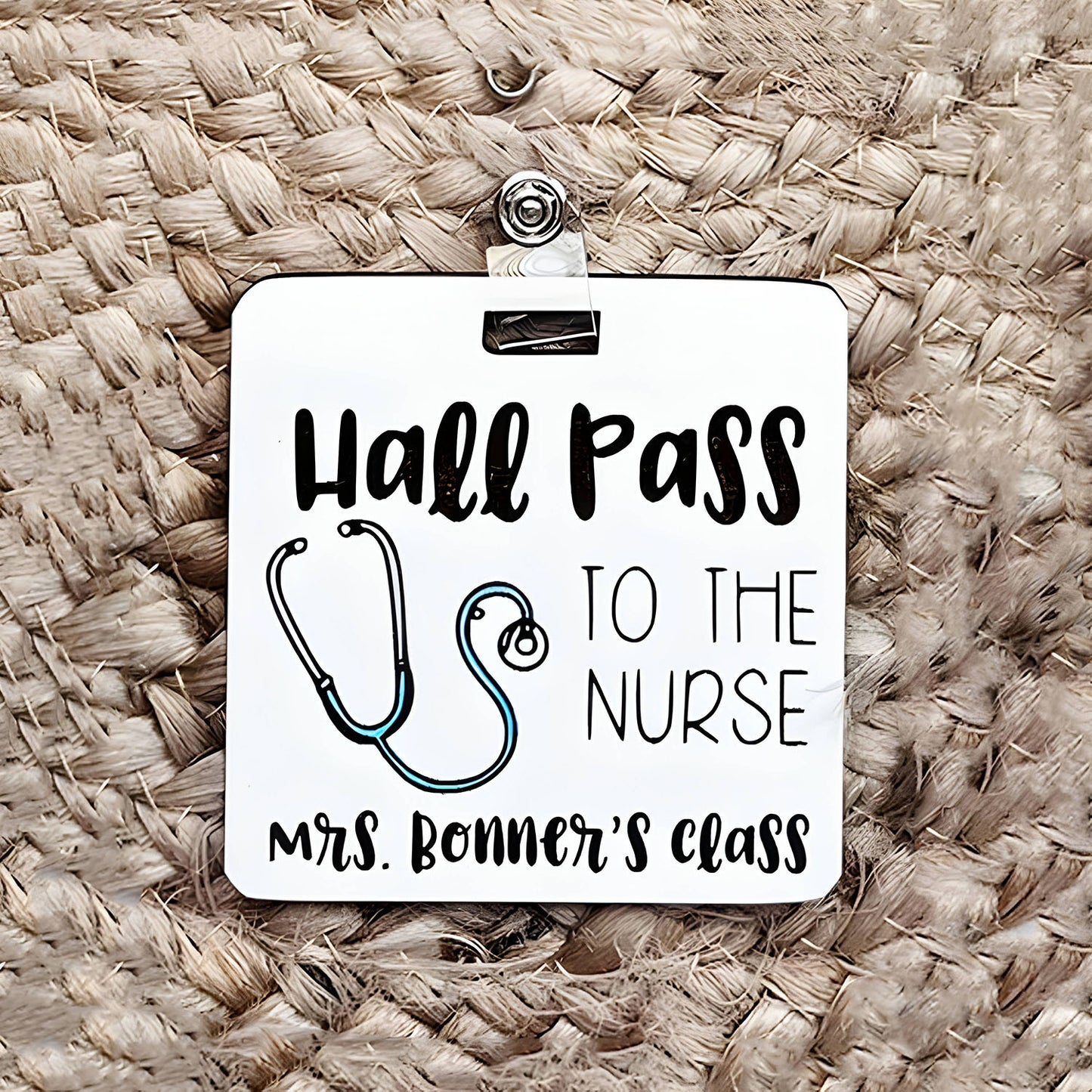 Personalized School Hall Pass - "Hall Pass to the Nurse"