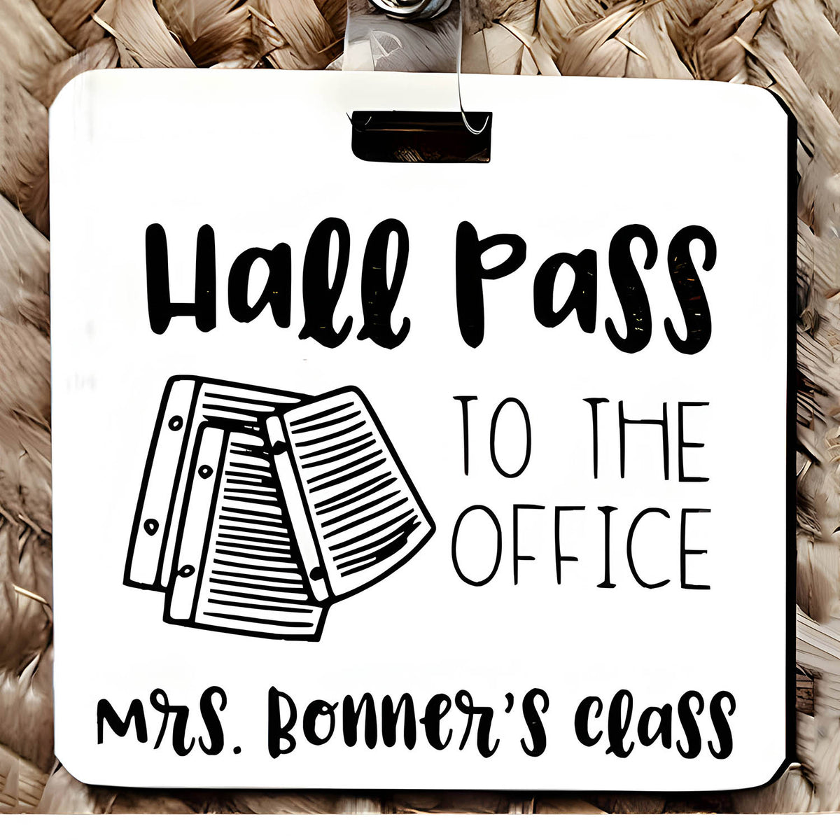 Personalized School Hall Pass -