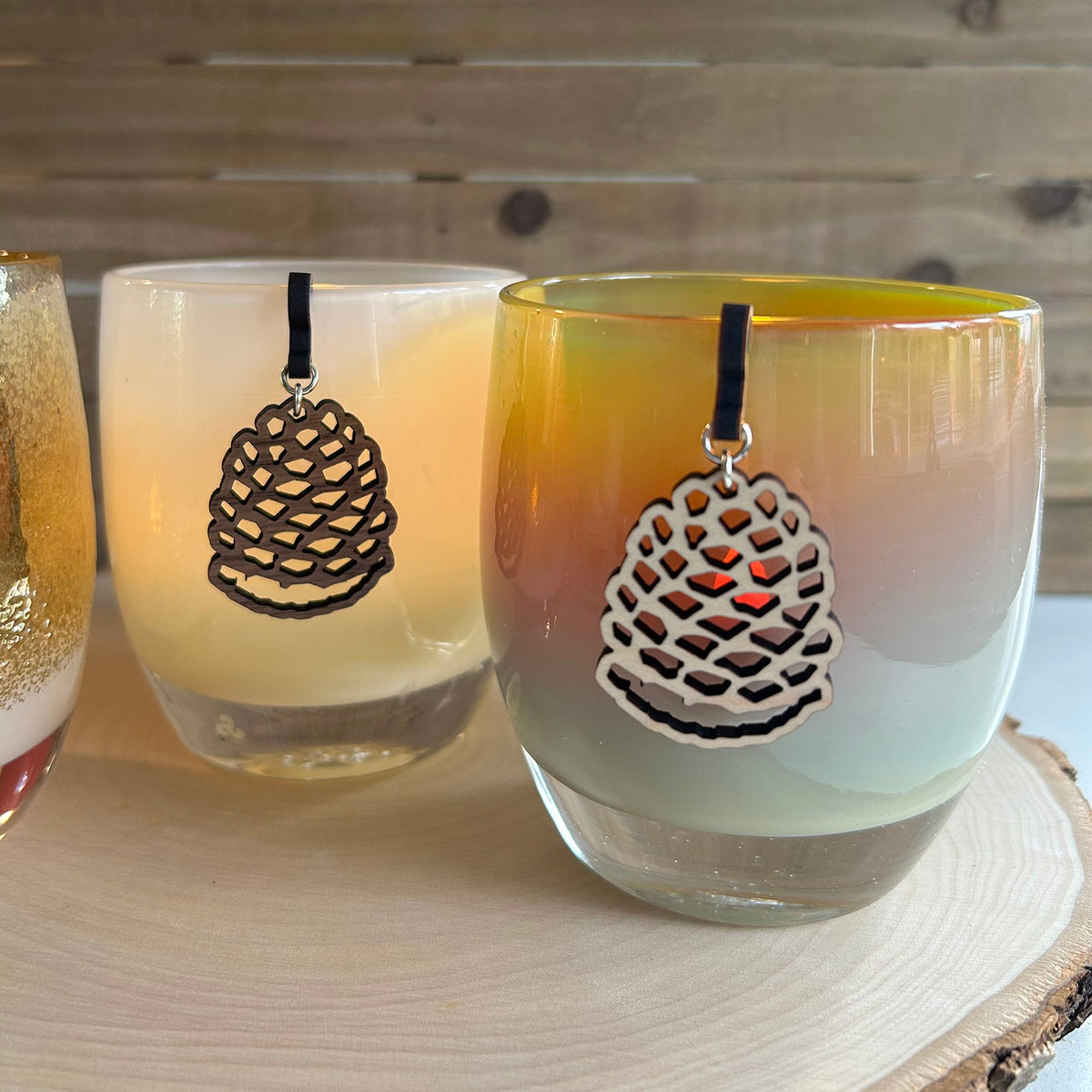 Pinecone Candleholders - Set of 3