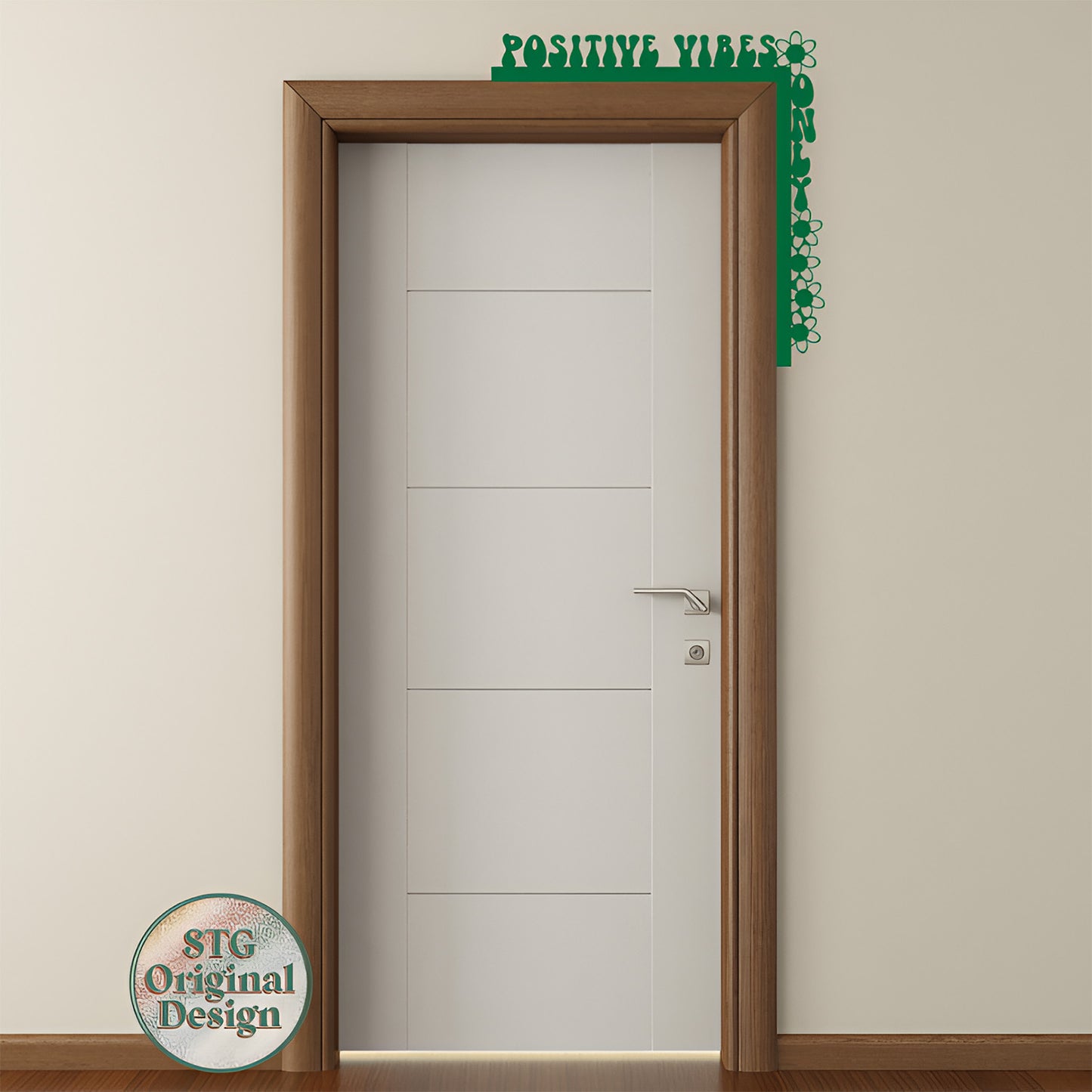 Positive Vibes Door Trim - Decorative Door Corner Accents