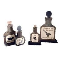 Potion Bottles Shelf Sitters - Witchy Shelf Décor (Set of 4)