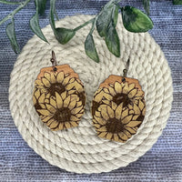 Pretty Sunflower Dangle Earrings