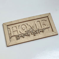 Rectangle Home Sweet Home Sign with a Heart