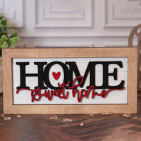 Rectangle Home Sweet Home Sign with a Heart