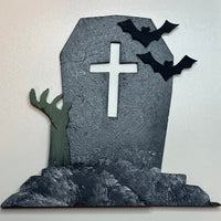 Rise From The Grave - Zombie Hand Halloween Door Sign