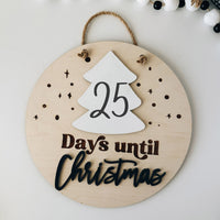 Round Christmas Countdown Sign