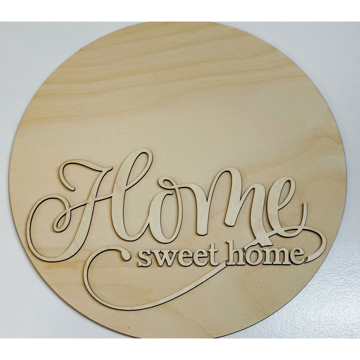 Round Home Sweet Home Door Hanger - Front Door Decor – Glowforge Shop