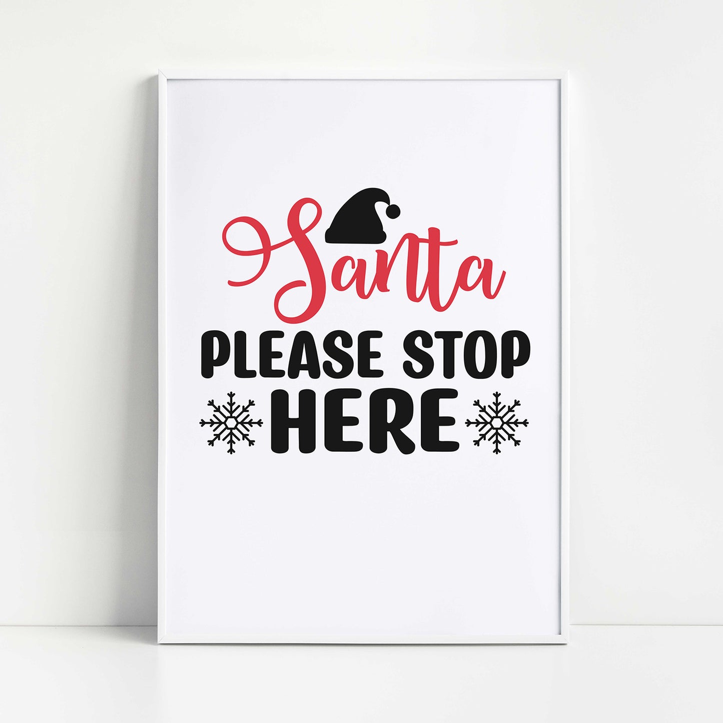 "Santa Please Stop Here" Graphic