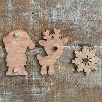 Santa and Rudolph Magnets (Set of 3)