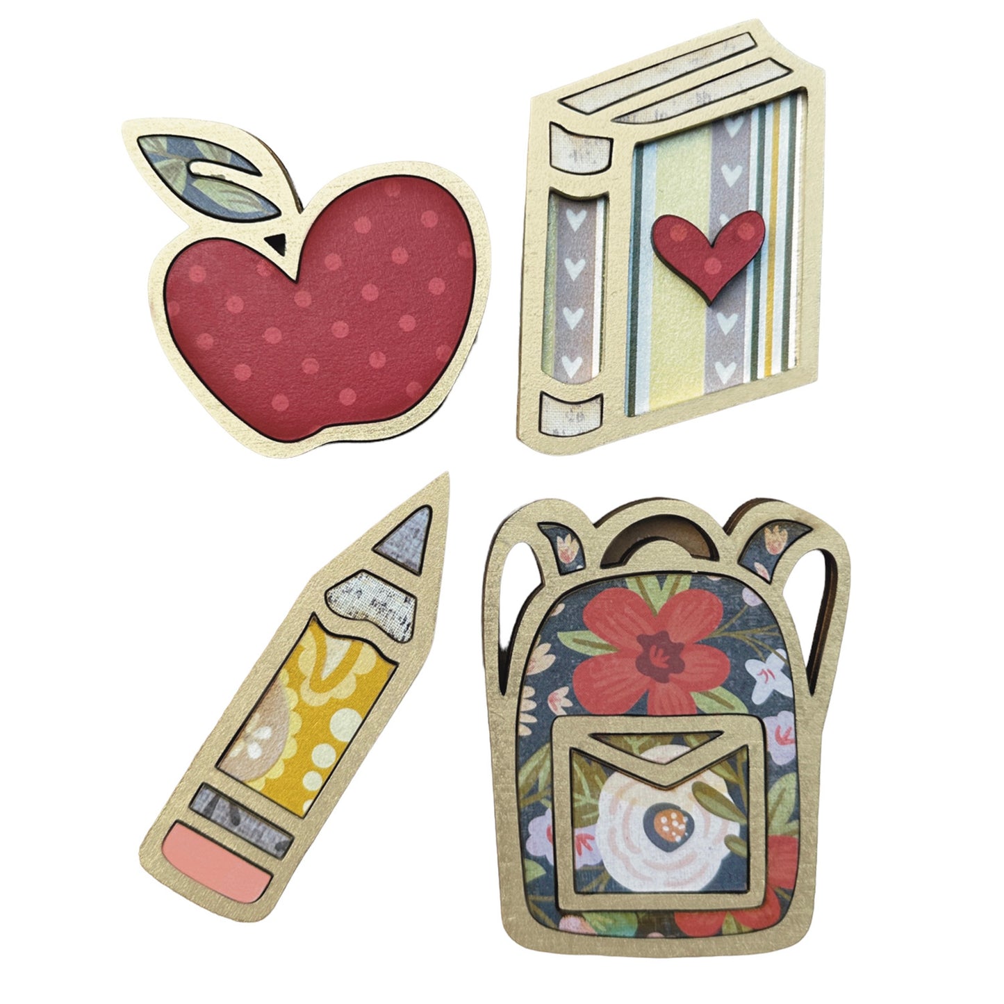 School-Themed Magnet Collection (Set of 4)