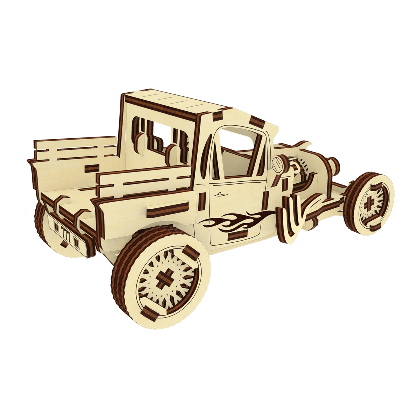 Hot rod (3D puzzle) Light Plywood - (3/25")