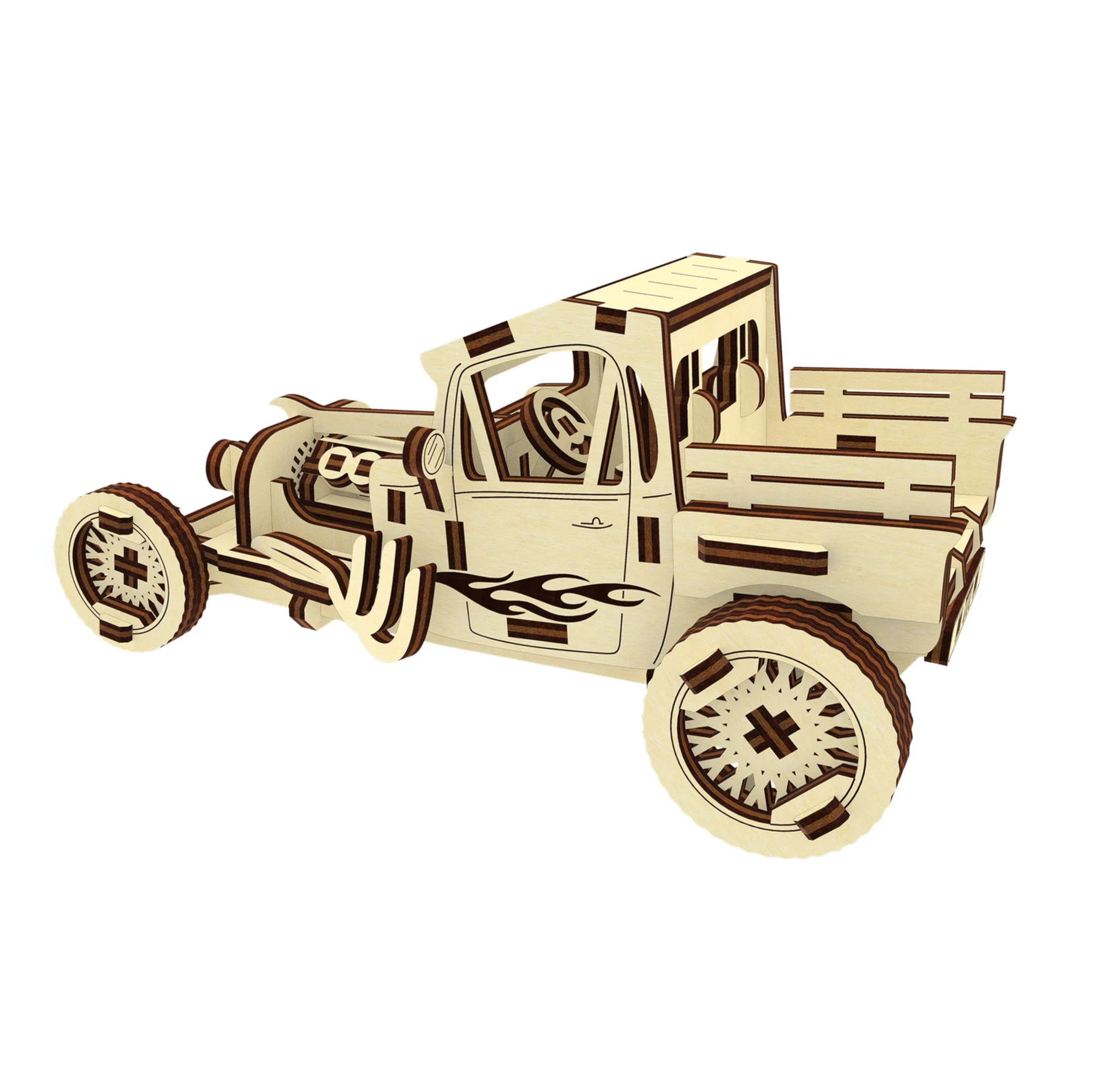 Hot rod (3D puzzle) Medium Draftboard (1/8") Shop