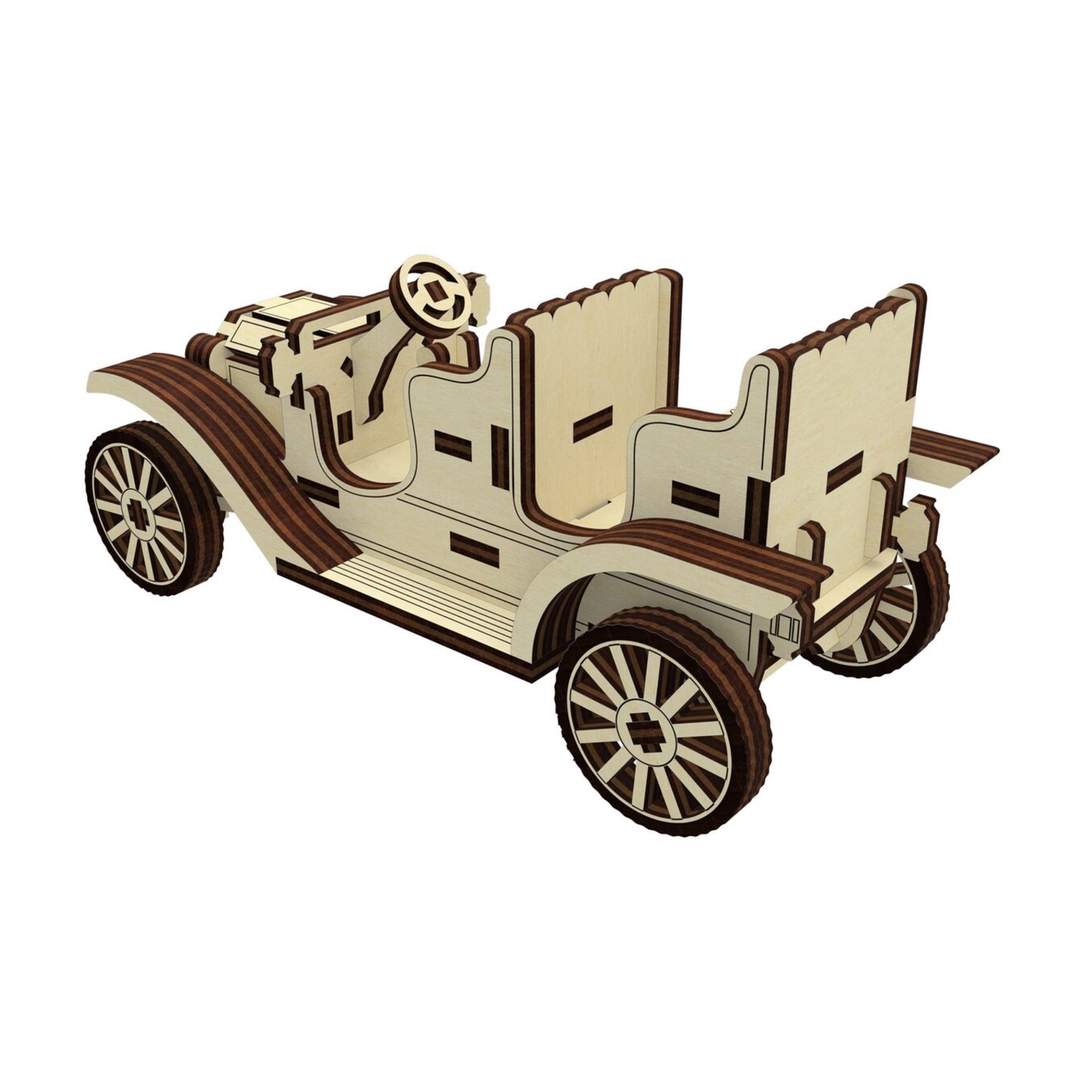 Old car (3D puzzle) Light Plywood - (3/25")