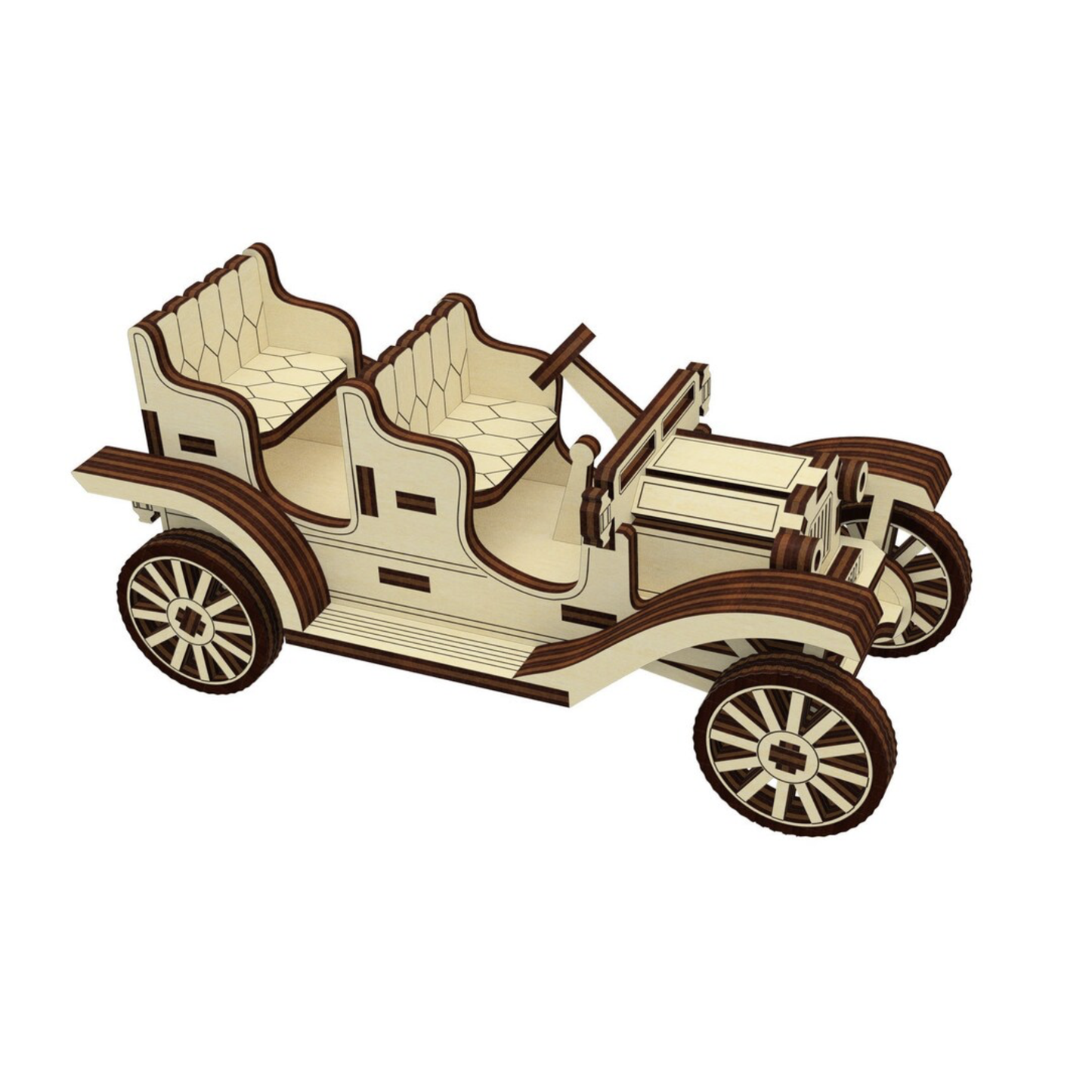 Old car (3D puzzle) Light Plywood - (3/25")