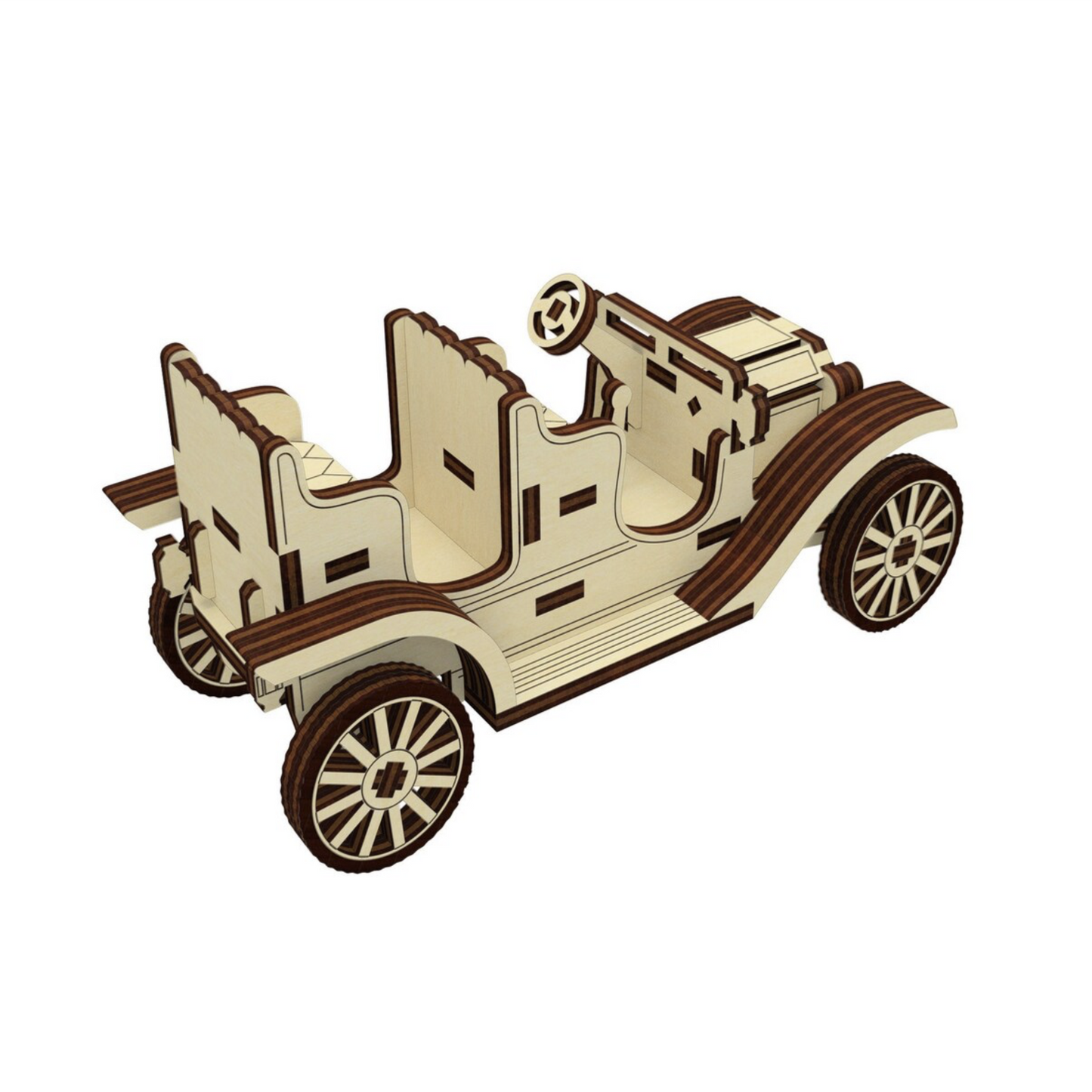 Old car (3D puzzle) Light Plywood - (3/25")