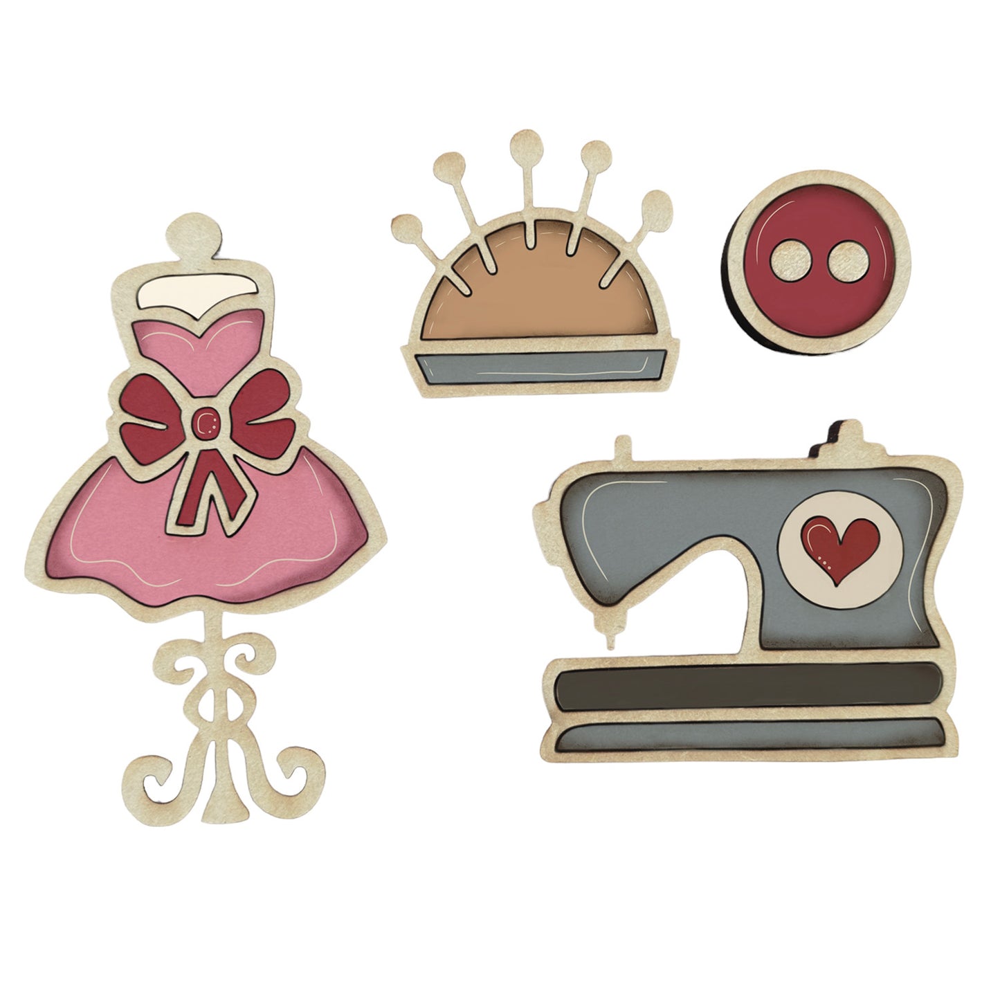 Sewing-Themed Magnet Collection (Set of 4)
