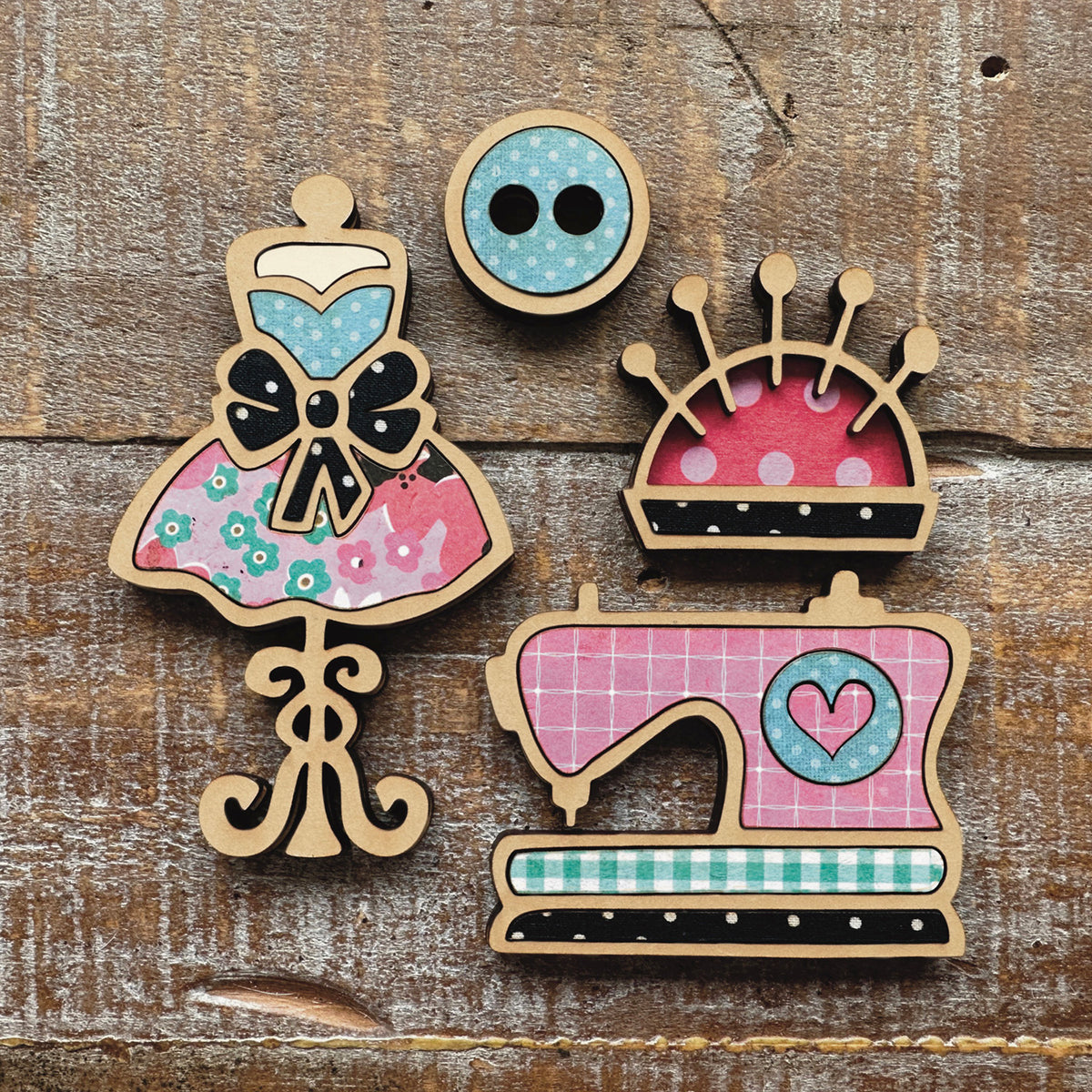 Sewing-Themed Magnet Collection (Set of 4) – Glowforge Shop