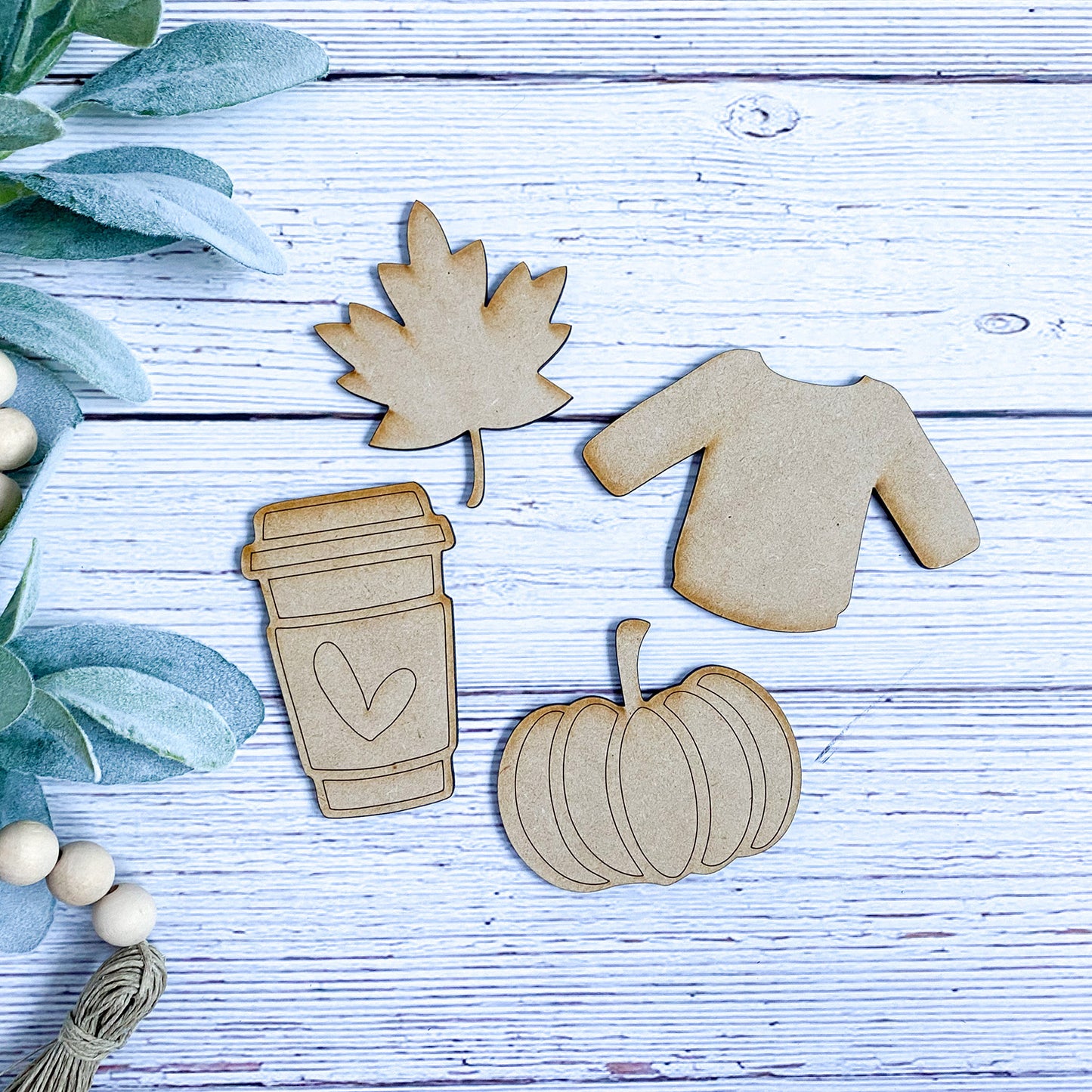 Simple Cozy Fall Magnets (Set of 4)