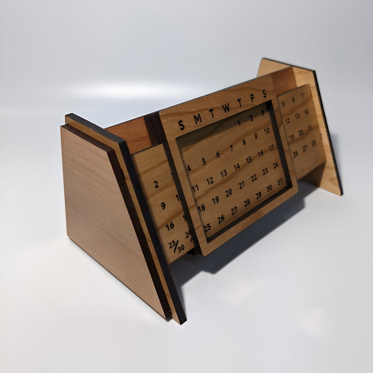 Sliding Perpetual Calendar with Mini Desk Organizer – Glowforge Shop