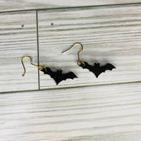 Spooky Bat Halloween Dangle Earrings