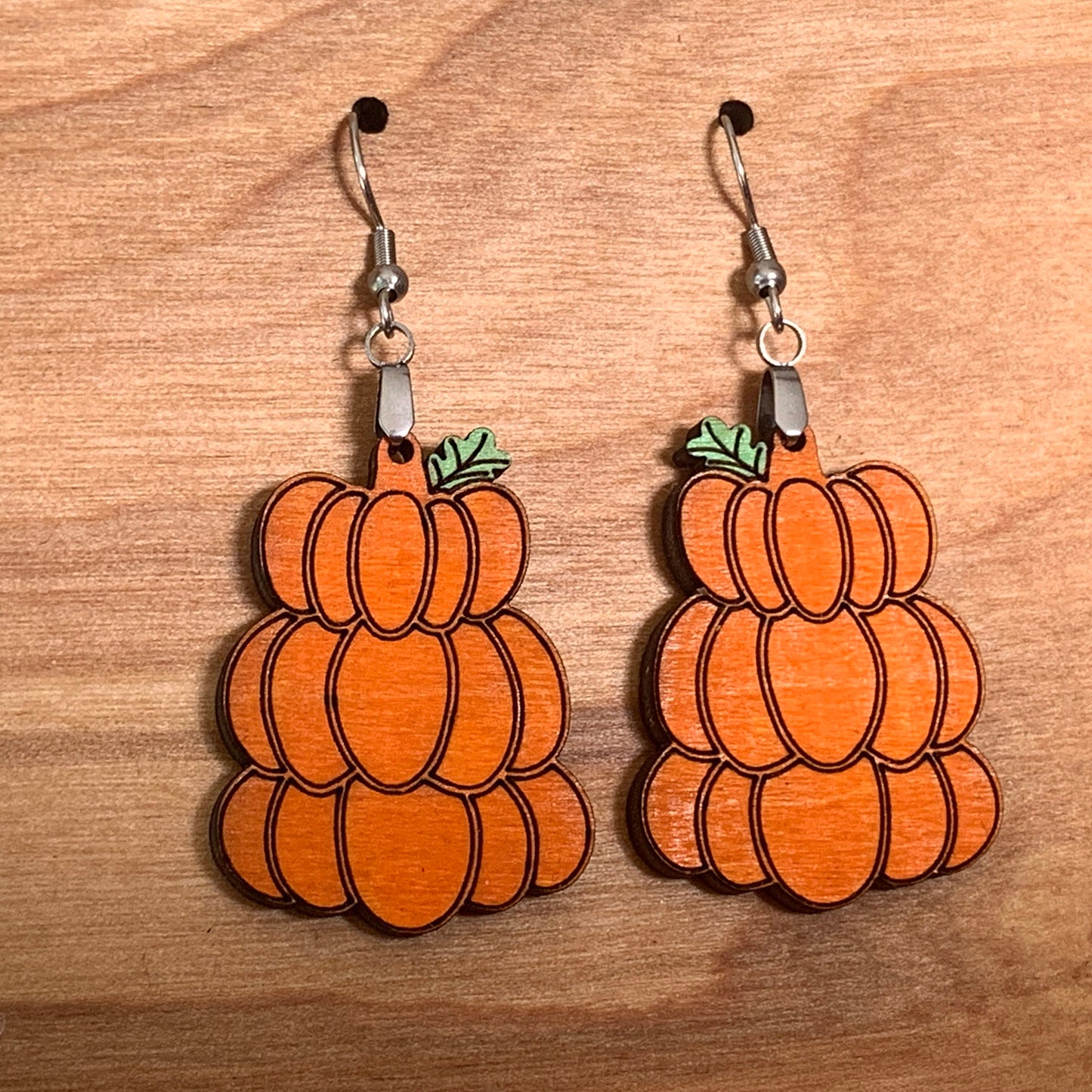 Stacked Pumpkins Dangle Earrings